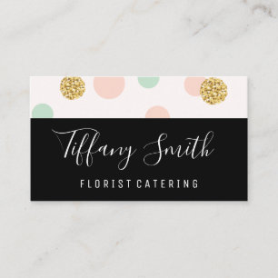 Carte De Visite Parties scintillant Confetti   Point Polka