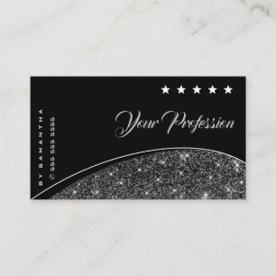 Carte De Visite Parties scintillant d'argent glamour Shimmer Spark