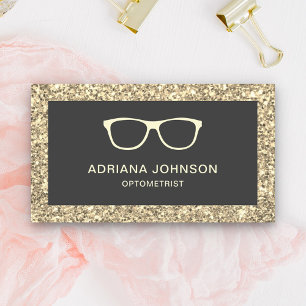 Carte De Visite Parties scintillant de crème lunettes de vue Oeil