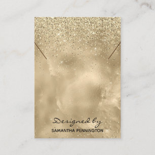 Carte De Visite Parties scintillant de la gamme Champagne Gold Fau