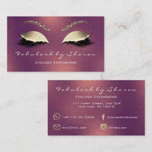 Carte De Visite Parties scintillant de maquillage cils à sourcils