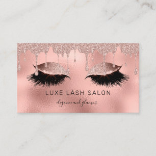 Carte De Visite Parties scintillant de maquillage Rose Gold Shimme