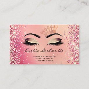 Carte De Visite Parties scintillant de maquillage rose or Lashes C