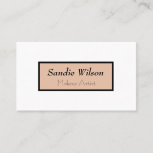 Carte De Visite Parties scintillant de salon de maquillage blanc e