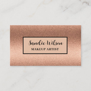 Carte De Visite Parties scintillant de salon rose Gold et Black Ma