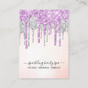 Carte De Visite *~* PARTIES SCINTILLANT de séchage de MAGENTA en A