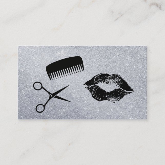 Carte De Visite Parties scintillant des chevalets de peigne Glamor (Devant)