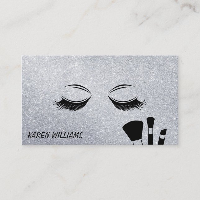 Carte De Visite Parties scintillant des cils | Brosses de maquilla (Devant)