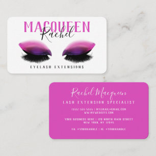 Carte De Visite Parties scintillant d'ombre Eyelash Lashes rose