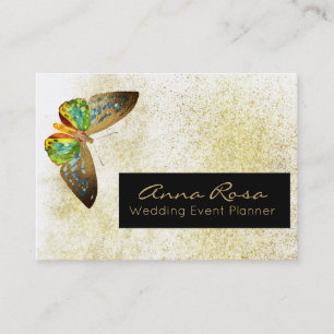 Carte De Visite *~* Parties scintillant d'or Beurre doré Aquarelle