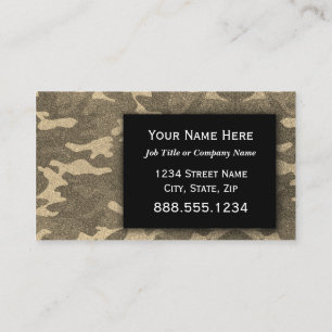 Carte De Visite Parties scintillant d'or Camouflage professionnels