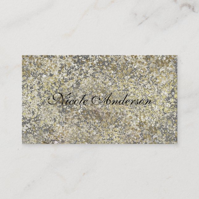Carte De Visite Parties scintillant d'or Crackle moderne chic glam (Devant)