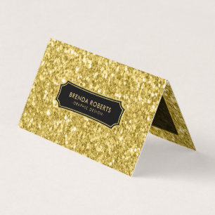 Carte De Visite Parties scintillant d'or et étincelles