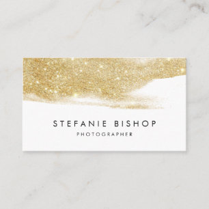 Carte De Visite Parties scintillant d'or Faux moderne Sparkle Brus