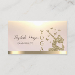 Carte De Visite Parties scintillant d'or Femmes Silhouette Instruc