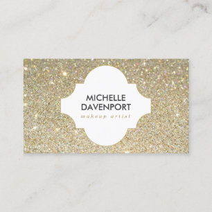 CARTE DE VISITE PARTIES SCINTILLANT D'OR II BEAUTÉ, MAKEUP ARTISTE