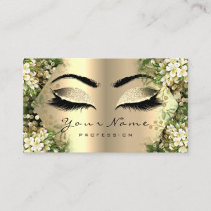 Carte De Visite Parties scintillant d'or maquillage Artiste Lashes