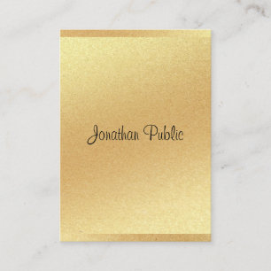 Carte De Visite Parties scintillant d'or moderne Cool professionne