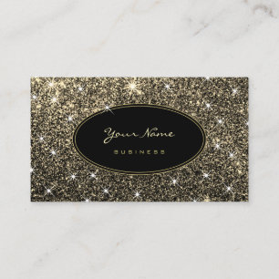 Carte De Visite Parties scintillant Dorée Glam Lumineuses Élégante