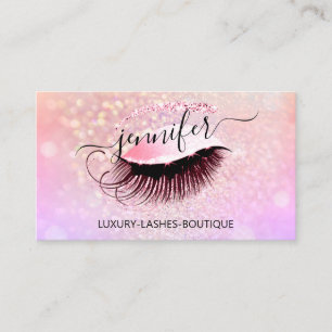 Carte De Visite Parties scintillant du logo de code QR Eyelash de 