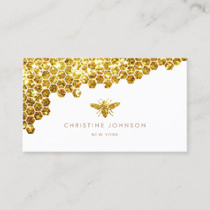Carte De Visite parties scintillant en faux or