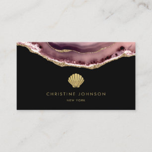 Carte De Visite parties scintillant en faux or conception du logo