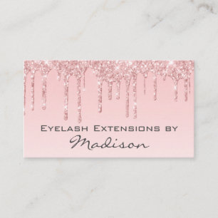 Carte De Visite Parties scintillant en or de la rose de Glam en Ey