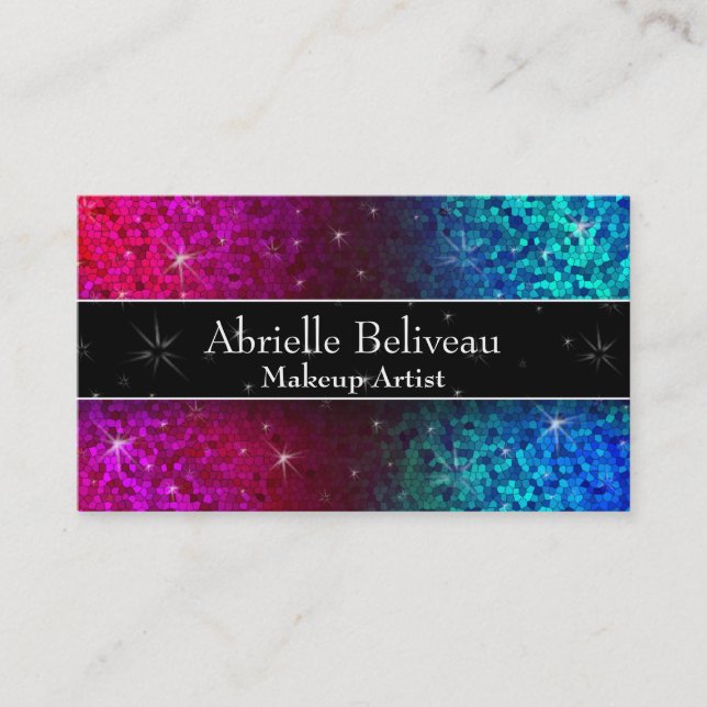 Carte De Visite Parties scintillant Fashion Boutique Maquillage Ar (Devant)