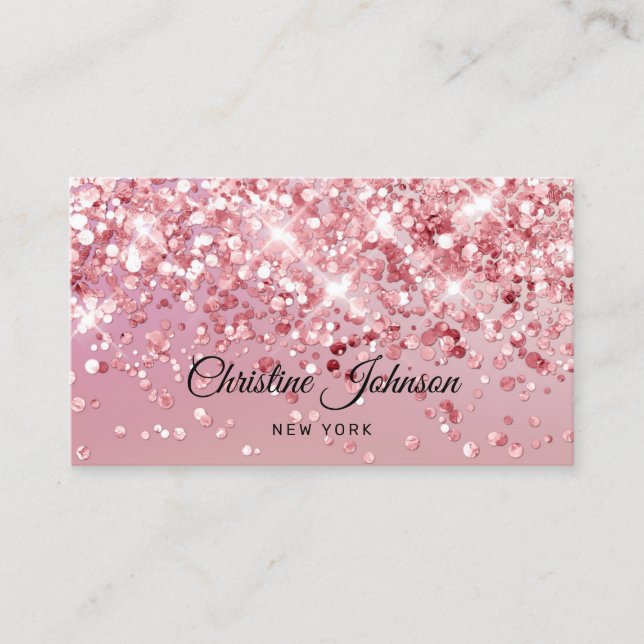 Carte De Visite parties scintillant fausse (Devant)