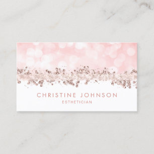 Carte De Visite parties scintillant fausse rose et bande fausse fe