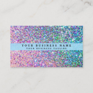 Carte De Visite Parties scintillant Faux Iridescente