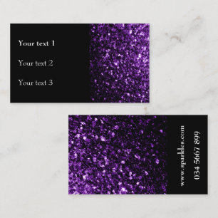 Carte De Visite Parties scintillant foncé violet faux brillant sci
