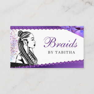 Carte De Visite Parties scintillant Glam Abstrait moderne Braiding