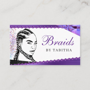 Carte De Visite Parties scintillant Glam Abstrait moderne Braiding
