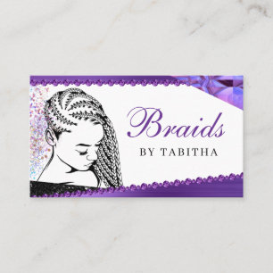 Carte De Visite Parties scintillant Glam Abstrait moderne Braiding
