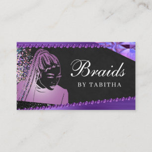Carte De Visite Parties scintillant Glam Abstrait moderne Hair Bra
