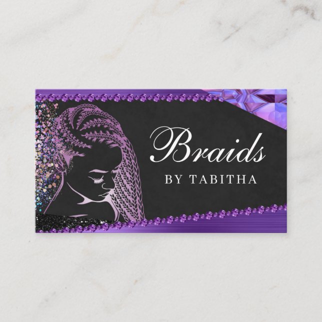 Carte De Visite Parties scintillant Glam Abstrait moderne Hair Bra (Devant)
