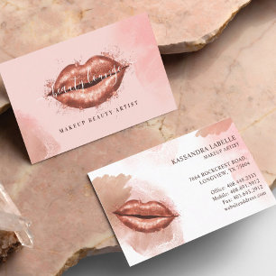 Carte De Visite Parties scintillant Glam Beauty Maquillage Artiste