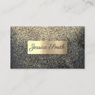 Carte De Visite Parties scintillant Gold Confetti   Métallique bro