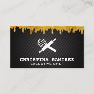 Carte De Visite Parties scintillant Gold Drift   Brochure et broch