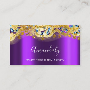 Carte De Visite Parties scintillant Gold Event Planner Fashion Sho