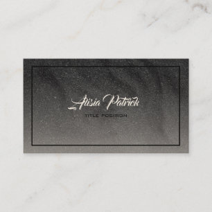 Carte De Visite Parties scintillant gris foncé