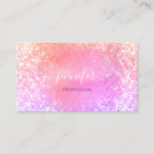 Carte De Visite Parties scintillant Holographique de beauté profe