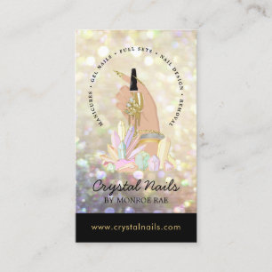 Carte De Visite Parties scintillant Iridescente Technicien ongles