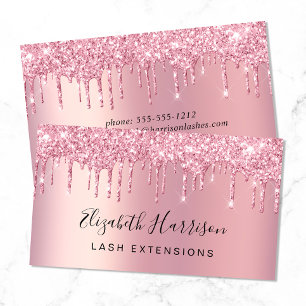 Carte De Visite Parties scintillant Lashes rose
