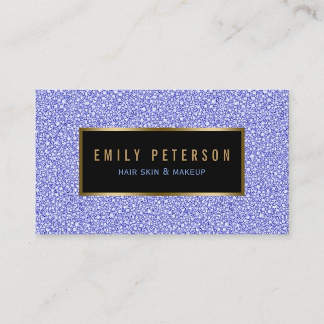 Carte De Visite Parties scintillant Lavender Faux (Devant)