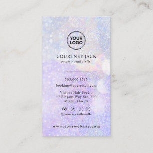 Carte De Visite  Parties scintillant Logo personnalisée Bokeh Mode