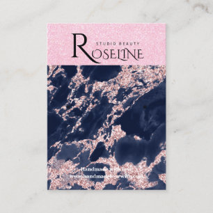 Carte De Visite Parties scintillant Marine Écran de bijoux en marb