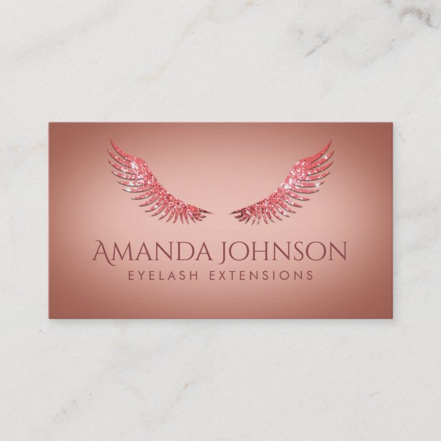Carte De Visite Parties scintillant Mascara Eyelash Extensions Car (Devant)