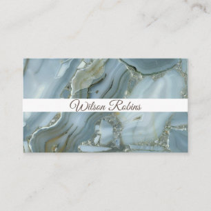 Carte De Visite Parties scintillant minimaliste chic en marbre car